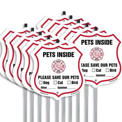 Pets inside shield - shield, sign